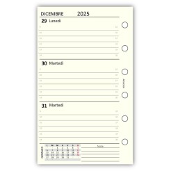 Ricambio agenda organizer settimanale 2026 7x12cm 80gr avorio 3 2
