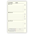 Ricambio agenda organizer settimanale 2026 7x12cm 80gr avorio 1