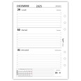 Ricambio Agenda Settimanale Bilingue Italiano/Inglese 2026, Formato A5 15x21 cm, 6 Fori, Carta 90g FSC 2