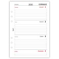 Ricambio Agenda Settimanale Bilingue Italiano/Inglese 2026, Formato A5 15x21 cm, 6 Fori, Carta 90g FSC 3