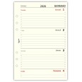 Ricambio agenda organizer settimanale BI-LINGUA 2026 15x21cm A5 6fori multilingua avorio 3