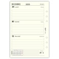 Ricambio agenda organizer settimanale a righe BI-LINGUA 15x21cm A5 6fori multilingua avorio 2