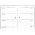 Ricambio agenda organizer settimanale INGLESE  2026 15x21cm A5 90gr 6fori multilingua bianco 1