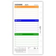 Ricambio agenda organizer settimanale COLORS  9,5x17cm  - 6 fori standard - carta 90gr 6