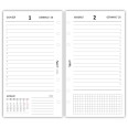 Ricambio agenda organizer giornaliera a righe 2026 9,5x17cm 80gr 6fori bianco 2