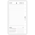 Ricambio agenda organizer giornaliera a righe 2026 9,5x17cm 80gr 6fori bianco 3