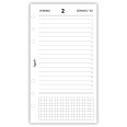 Ricambio agenda organizer giornaliera a righe 2026 9,5x17cm 80gr 6fori bianco 4