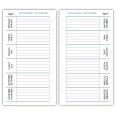 Ricambio agenda organizer giornaliera a righe 2026 9,5x17cm 80gr 6fori bianco 5