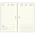 Ricambio agenda organizer giornaliera a righe 2026 9,5x17cm 80gr 6fori avorio 1