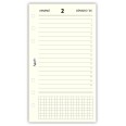 Ricambio agenda organizer giornaliera a righe 2026 9,5x17cm 80gr 6fori avorio 2