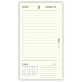 Ricambio agenda organizer giornaliera a righe 2026 9,5x17cm 80gr 6fori avorio 3