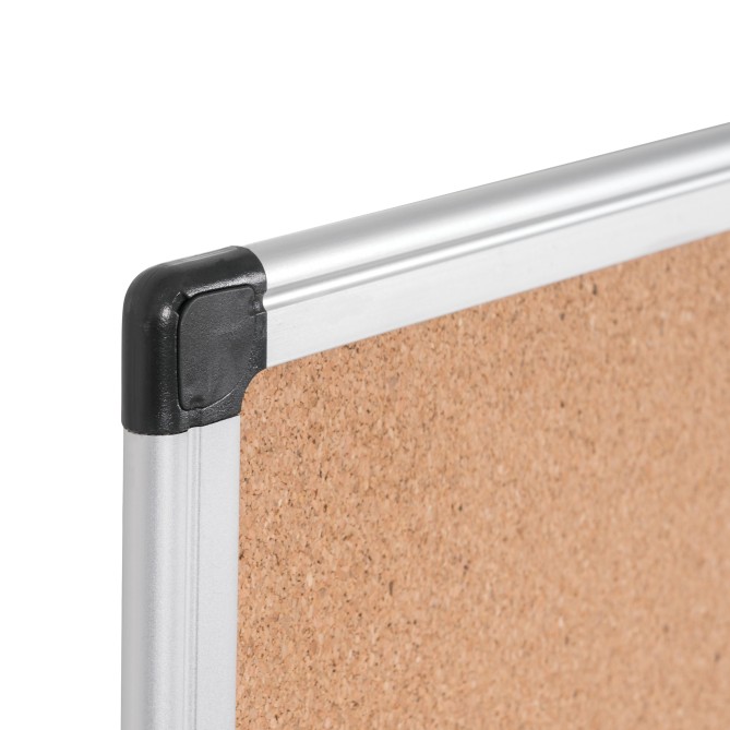 Lavagna con superficie in sughero - cornice in alluminio 90x120 cm 1