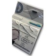 Set strumenti per nautica - compasso, squadretta, goniometro, righello a snodo, matite, in custodia 4