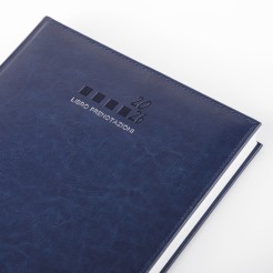 Agenda giornaliera 2026 similpelle, Prenotazioni Ristorante, 21x30cm A4,cuoio,  doppia pagina ven sab e dom multilingua blu 2 2