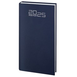 Agenda settimanale tascabile 2025 tessuto 8x15cm multilingua blu 3