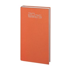 Agenda settimanale tascabile 2025 tessuto 8x15cm multilingua arancione 2