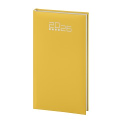 Agenda settimanale tascabile 2026 tessuto 8x15cm multilingua GIALLO 2
