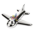 Portafermagli da Scrivania a Forma di Aereo, Metallo Cromato, 78 x 88 x 28 mm, con Scatola Regalo 1