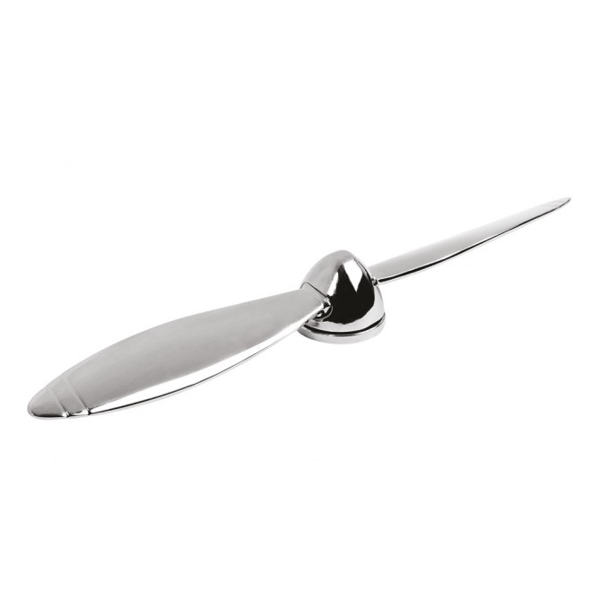 Tagliacarte Elegante a Forma di Elica, 18,5 cm, Metallo Cromato Lucido, con Confezione Regalo 1