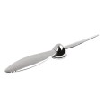 Tagliacarte Elegante a Forma di Elica, 18,5 cm, Metallo Cromato Lucido, con Confezione Regalo 1