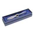 Tagliacarte Elegante a Forma di Elica, 18,5 cm, Metallo Cromato Lucido, con Confezione Regalo 2