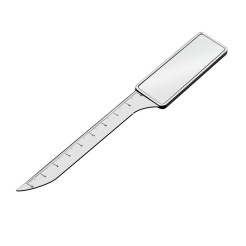 Tagliacarta Elegante in Metallo Cromato con doppio Righello sulla lama , 168mm, con Confezione Regalo 1 2