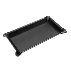 Svuota Tasche in Ecopelle, 23x13x2,4 cm, Elegante Vassoio Portaoggetti, Nero 2
