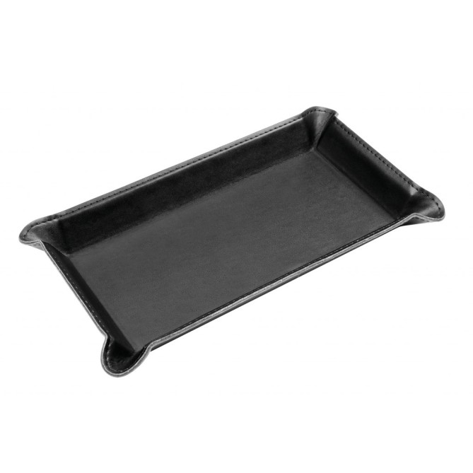 Svuota Tasche in Ecopelle, 23x13x2,4 cm, Elegante Vassoio Portaoggetti, Nero 2