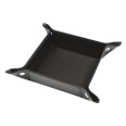 Svuota Tasche in Ecopelle, 16x16x4 cm, Elegante Vassoio Portaoggetti, Nero 1
