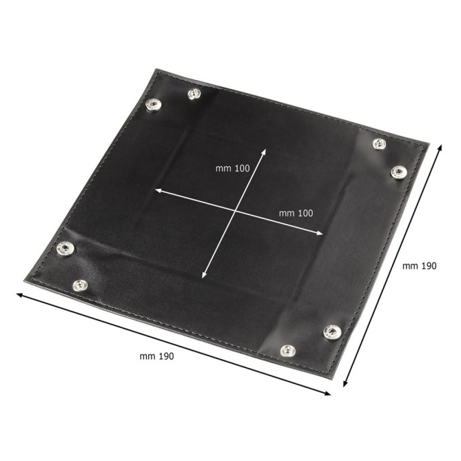 Svuota Tasche in Ecopelle, 16x16x4 cm, Elegante Vassoio Portaoggetti, Nero 3
