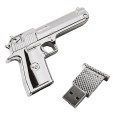 Chiavetta USB 16GB Design Pistola in Metallo Cromato con Custodia Regalo, 75 x 48 x 10 mm 1