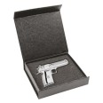 Chiavetta USB 16GB Design Pistola in Metallo Cromato con Custodia Regalo, 75 x 48 x 10 mm 3