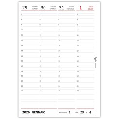 Agenda settimanale 2026 spiralata plastificata 21x30cm A4 bianco 3 2