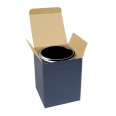 Portapenne elegante da Scrivania in Metallo e Ecopelle, Nero, 9,3 x 7 cm 2