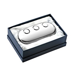 Set di Scrittura di Lusso con Supporto in Metallo Cromato, 3 Sfere Decorative e Penna Stilografica, Confezione Regalo 1 2