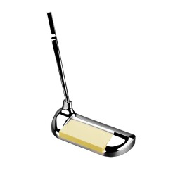Stiloforo Elegante a Forma di Mazza da Golf, Metallo Cromato, con Portafogliettii, Base Ovale 1