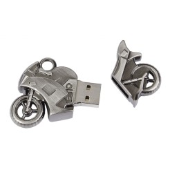 Chiavetta USB 16GB Design Moto, Metallo Satinato, USB 2.0, con Elegante Confezione Regalo 1 2