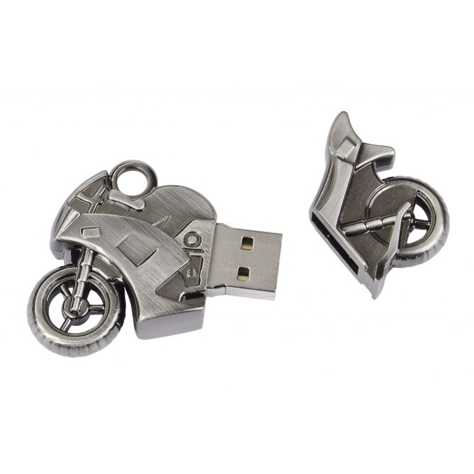 Chiavetta USB 16GB Design Moto, Metallo Satinato, USB 2.0, con Elegante Confezione Regalo 2