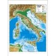 Carta Geografica Murale Italia, Bifacciale Fisica/Politica, 100x140 cm carta plastificata - Scala 1:1.100.000 1