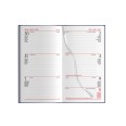 Agenda settimanale tascabile 2026 tessuto - 8x15cm multilingua 14