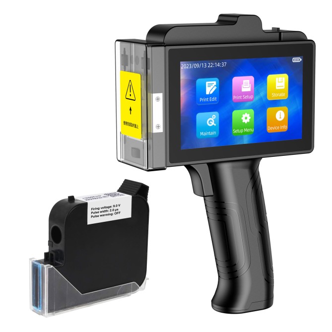 TIJ800P Stampante Palmare Portatile a Getto D'inchiostro Touch Screen da 4,3 Pollici per Logo/Immagine/Codice a Barre 1