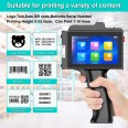 TIJ800P Stampante Palmare Portatile a Getto D'inchiostro Touch Screen da 4,3 Pollici per Logo/Immagine/Codice a Barre 3