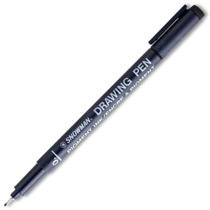 Penna Inchiostro pigmentato per disegni per lucidi  Snowman drawing pen 2