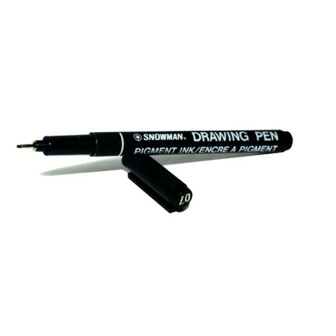 Penna Inchiostro pigmentato per disegni per lucidi  Snowman drawing pen 3