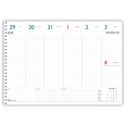 Agende Planning Settimanale 2026 LIFE , Spiralato, Formato A3 Orizzontale, 30x42 cm, Festivi Evidenziati in Rosso 1