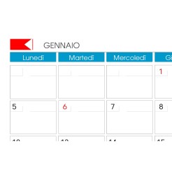 Planning mensile 2026-2027 spiralato 30x42cm A3 (bi-annuale) ROSSOBLU 4 2