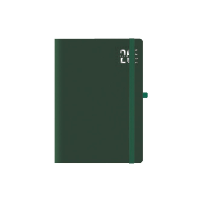 Agenda giornaliera 2026 chiusura elastico 15x21cm A5 multilingua 7