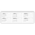 Planning settimanale 2026 GREY spiralato 10x30cm su due pagine orario festivi evidenziati natura grigio 1