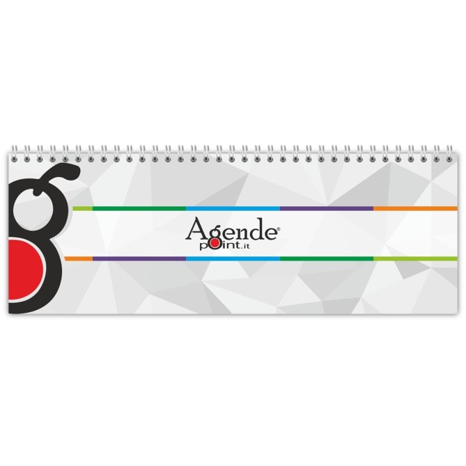 Planning settimanale 2026 GREY spiralato 10x30cm su due pagine orario festivi evidenziati natura grigio 3