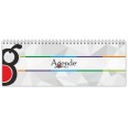 Planning settimanale 2026 GREY spiralato 10x30cm su due pagine orario festivi evidenziati natura grigio 3